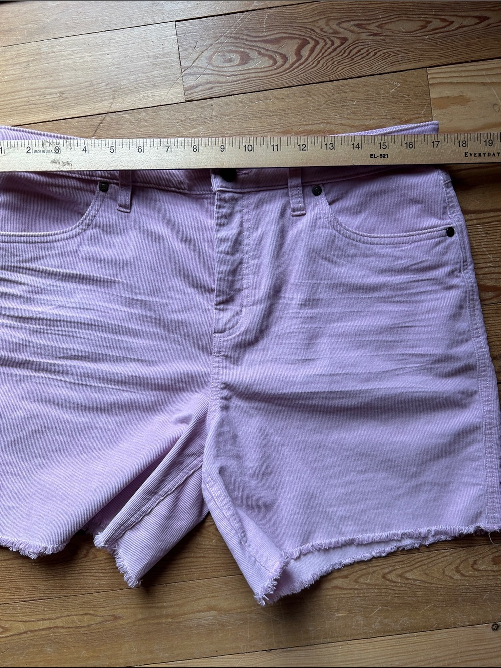 Carve Designs Dogtown Light Pink Frayed Hem Denim Shorts - Picture 5 of 8